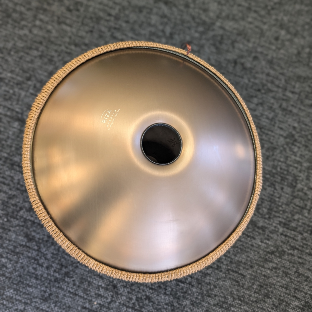 Riza Handpan 12-Note D Kurd Beginner Mandala Gold 432hz 55cm
