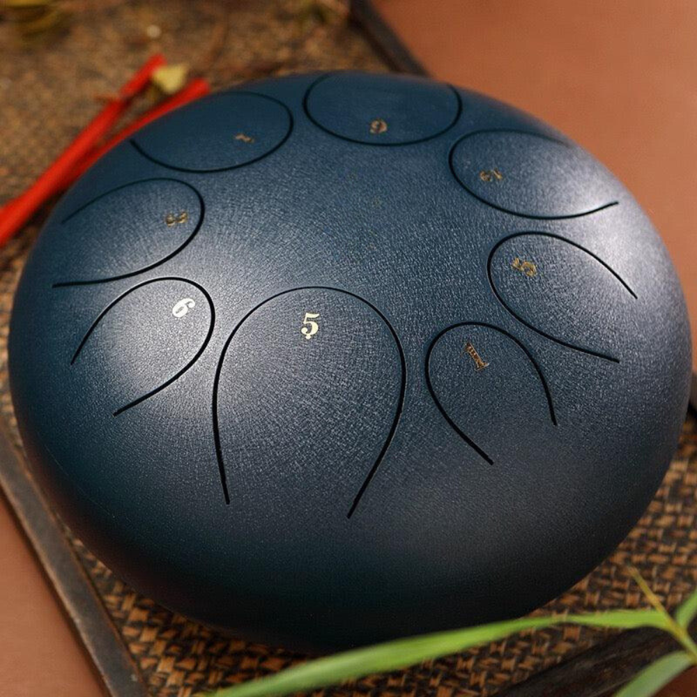 Hluru Steel Tongue Drum 12" 8-Note C Pentatonic (4 Colours) sound healing meditation relaxing musical instrument