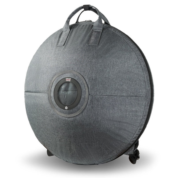 Front view of the Premium HCT hard case included with the YULA Handpan, designed for protection and portability.
