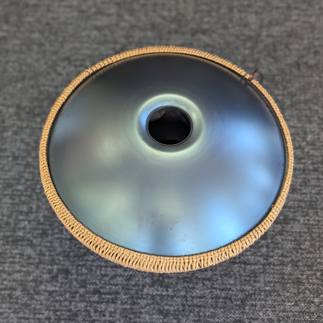 Riza Handpan 10-Note D Kurd Beginner Blue 432hz 55cm