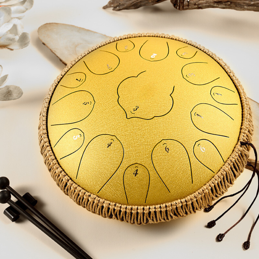 Steel Tongue Drum 14" 15-Note D Major