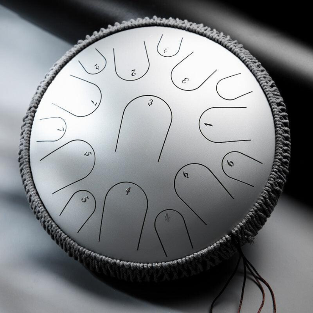 Hluru Steel Tongue Drum 14" 15-Note D Major Tank drum happy drum meditaion sound healing instrument