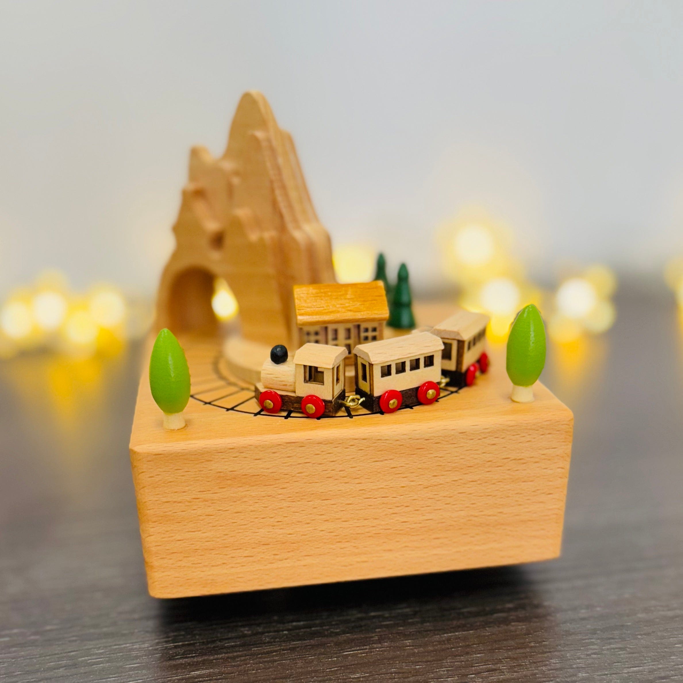 Music Box Handcrafted Wooden Nostalgic Train Ride
