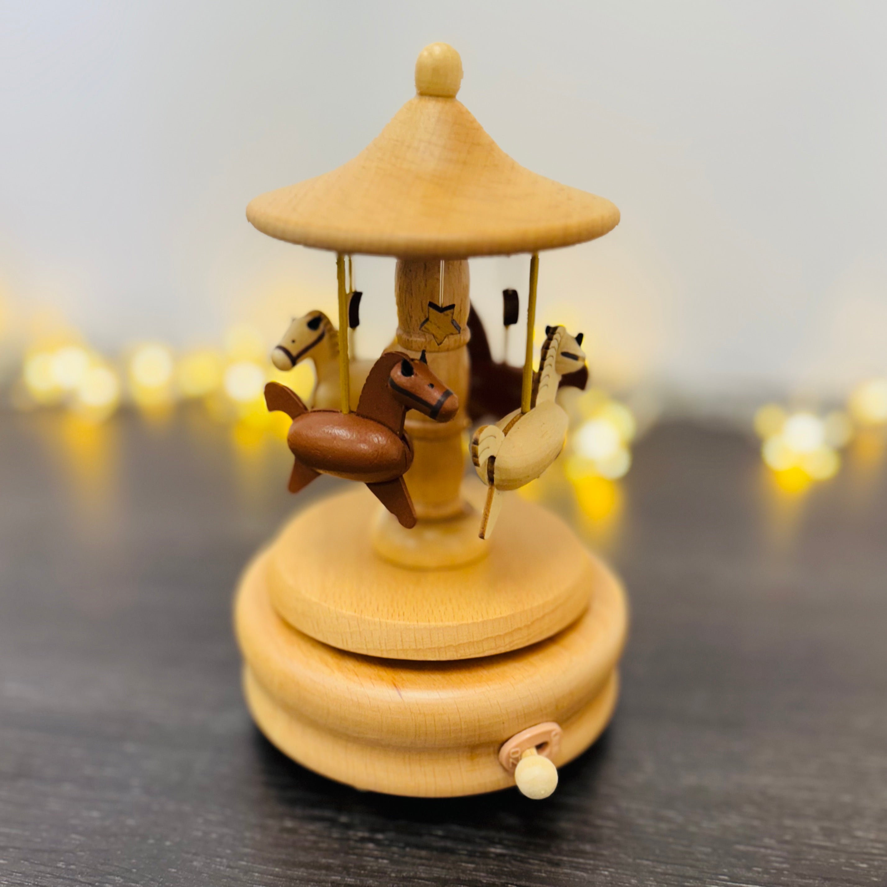 Buy handcrafted wooden carousel music box in Australia featuring a charming melody—perfect for collectors or as a unique home décor gift.