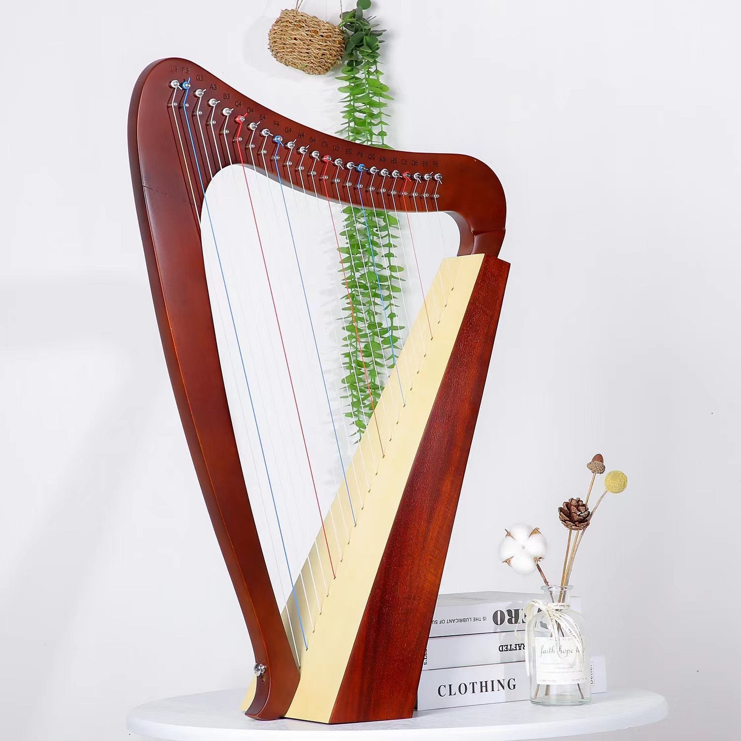 Pixie Harp Mini Celtic Harp 22 String Mahogany w/Bag