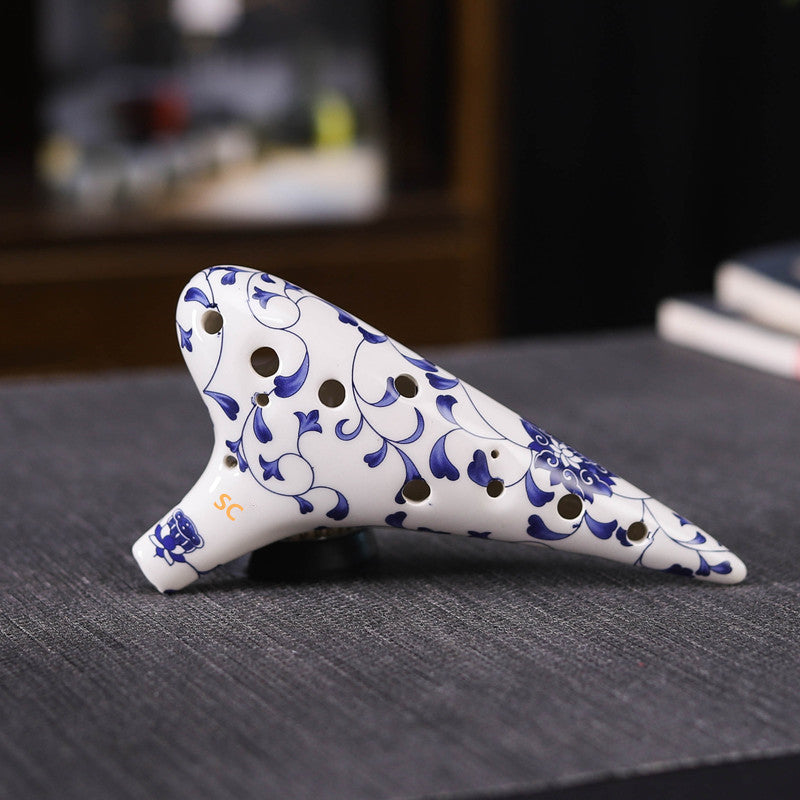Ocarina 12 Hole Soprano C Floral