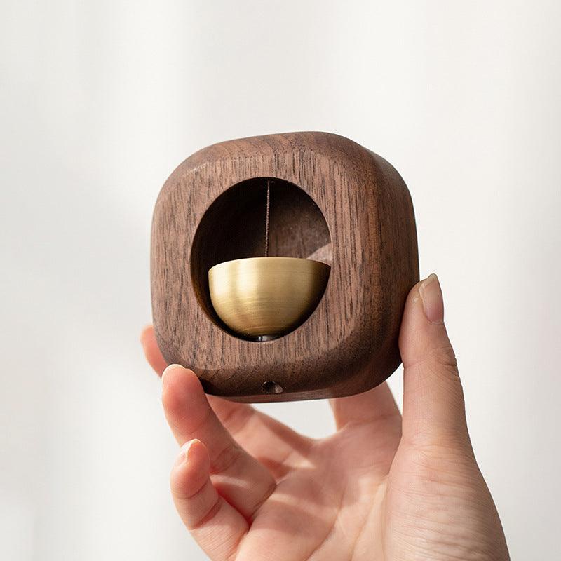 Door Chime Bell Black Walnut Square wooden doorbell