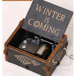 Music Box Wooden Hand Crank Birthday Halloween Christmas Gift