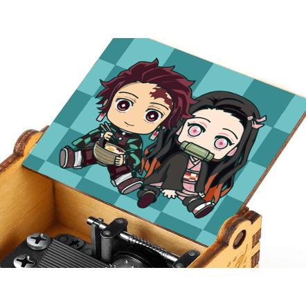 demon slayer Music Box Wooden Hand Crank
