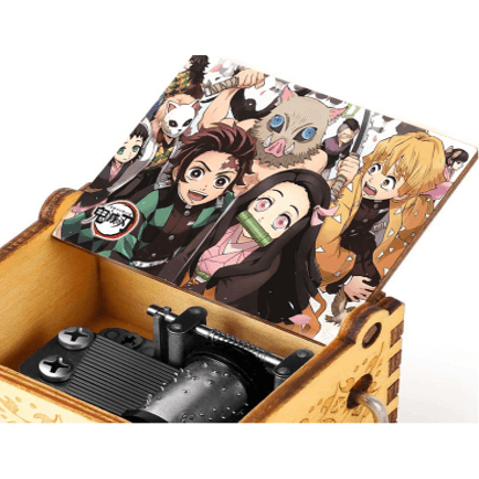 demon slayer Music Box Wooden Hand Crank