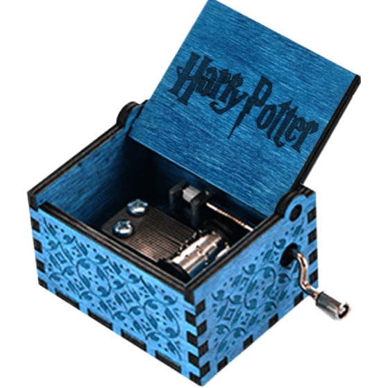 Music Box Wooden Hand Crank Birthday Halloween Christmas Gift