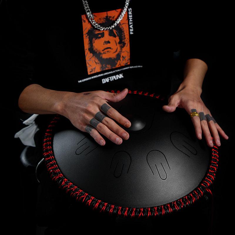 Handpan Mini 9 Note Hluru 14 Inch Steel Tongue Drum D Minor. musical instrument percussion instrument meditation, sound healing beginner. buy handpan tongue drum Australia