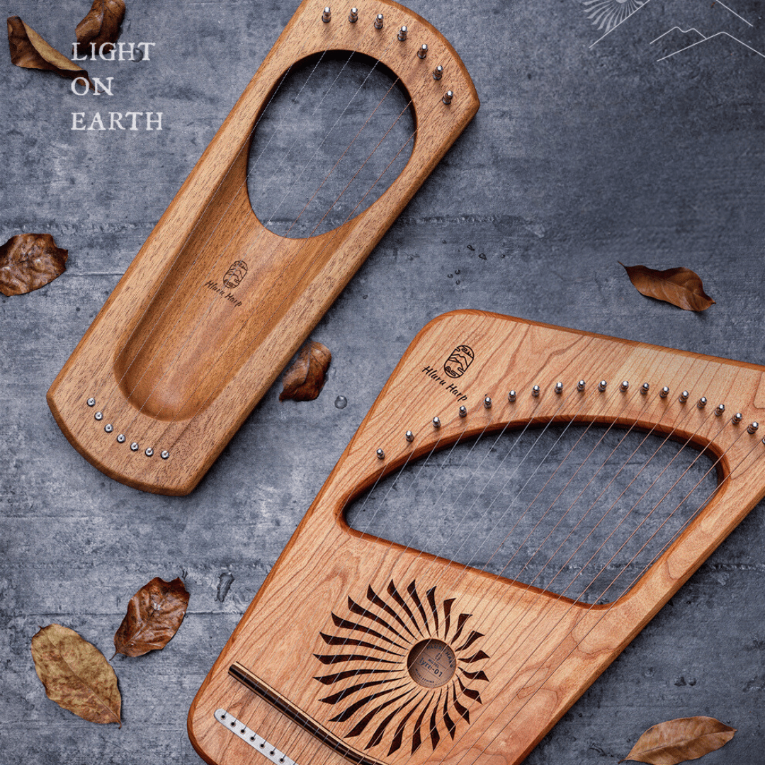 Lyre Harp 7 String Hluru Light On Earth G Major mini harp sound healing musical therapy buy lyre harp australia