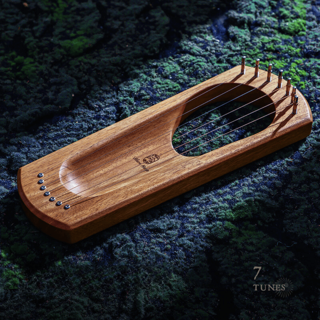Lyre Harp 7 String Hluru Light On Earth G Major mini harp sound healing musical therapy buy lyre harp australia