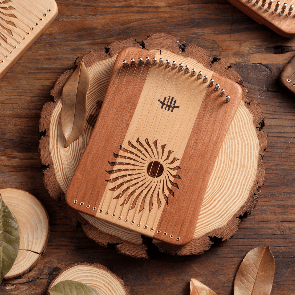 Harpika Mini Harp Lyre Kalimba Hluru 17-string - Little Kalimba Shop