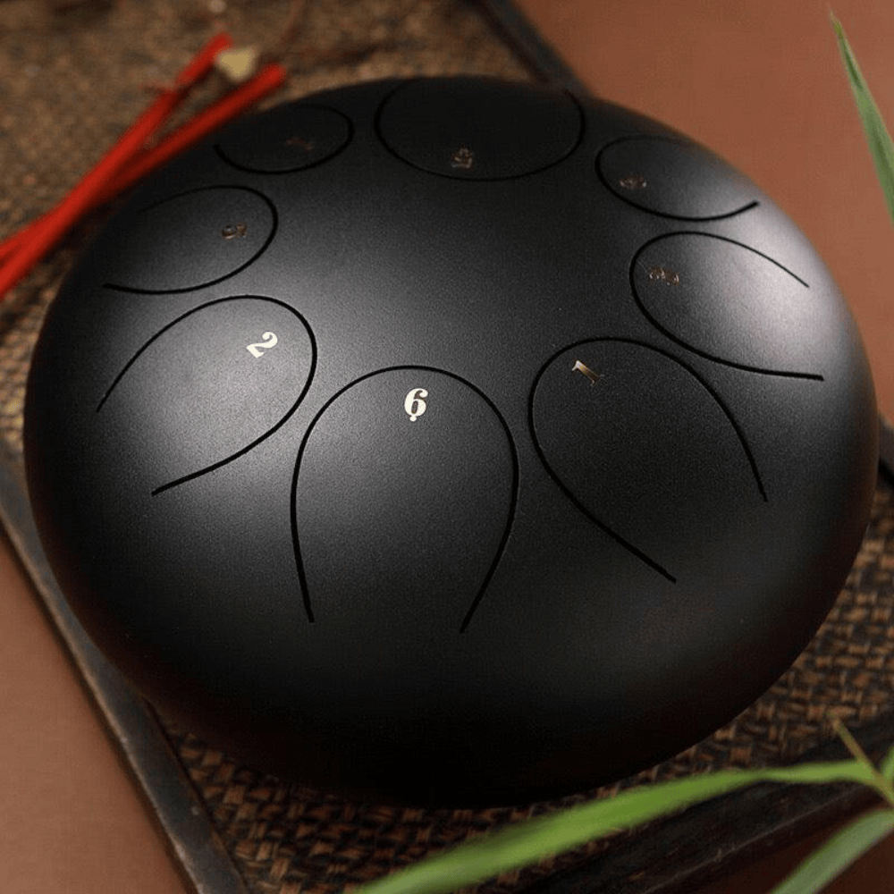 Hluru Steel Tongue Drum 12" 8-Note C Pentatonic (4 Colours) sound healing meditation relaxing musical instrument