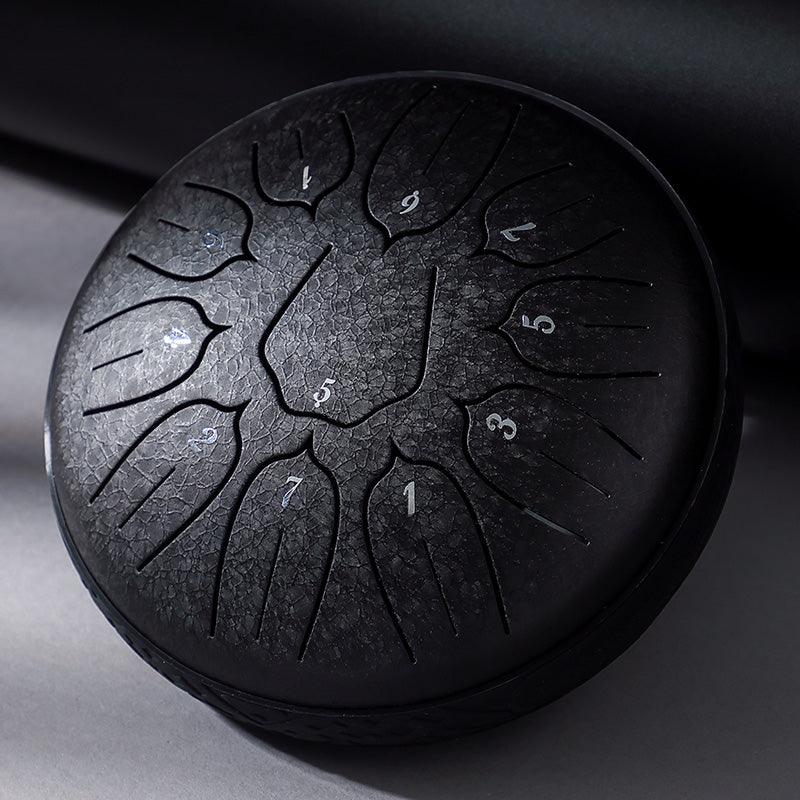 Hluru Steel Tongue Drum Mini 6" 11-Note C Major Black sound healing buy steel drum australia