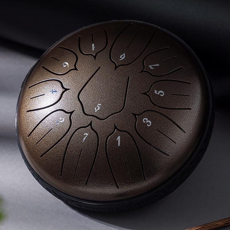 Hluru Steel Tongue Drum Mini 6" 11-Note C Major Black sound healing buy steel drum australia