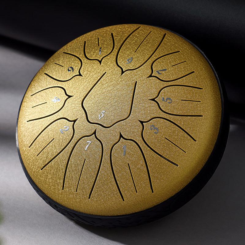 Hluru Steel Tongue Drum Mini 6" 11-Note C Major Black sound healing buy steel drum australia