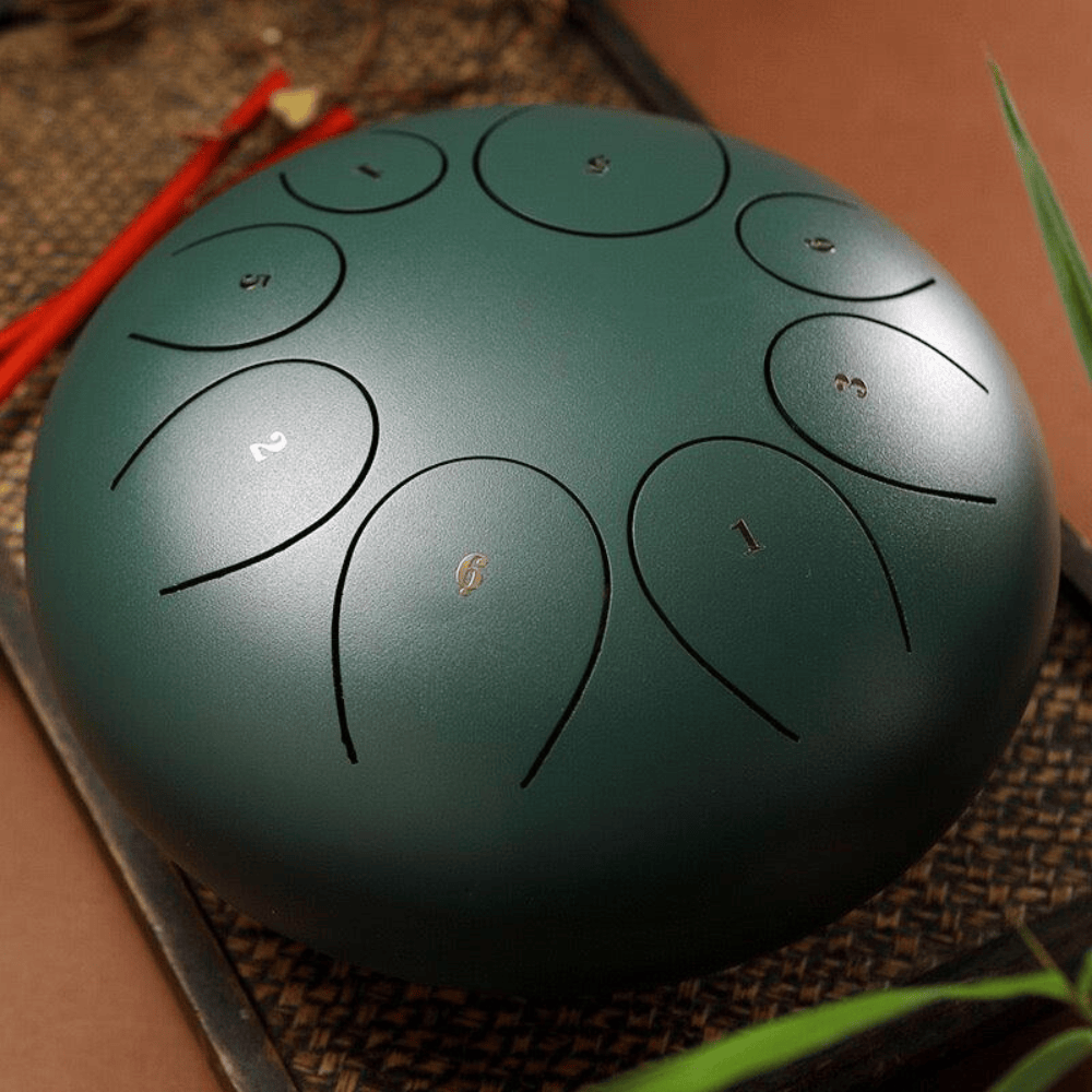Hluru Steel Tongue Drum 12" 8-Note C Pentatonic (4 Colours) sound healing meditation relaxing musical instrument