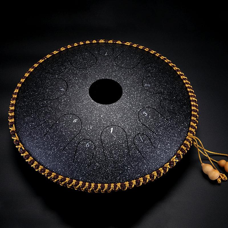Hluru Steel Tongue Drum tank drum happy drum meditation sound healing musical therapy 14" 14-Note D Major Gold Buy tongue drum Australia