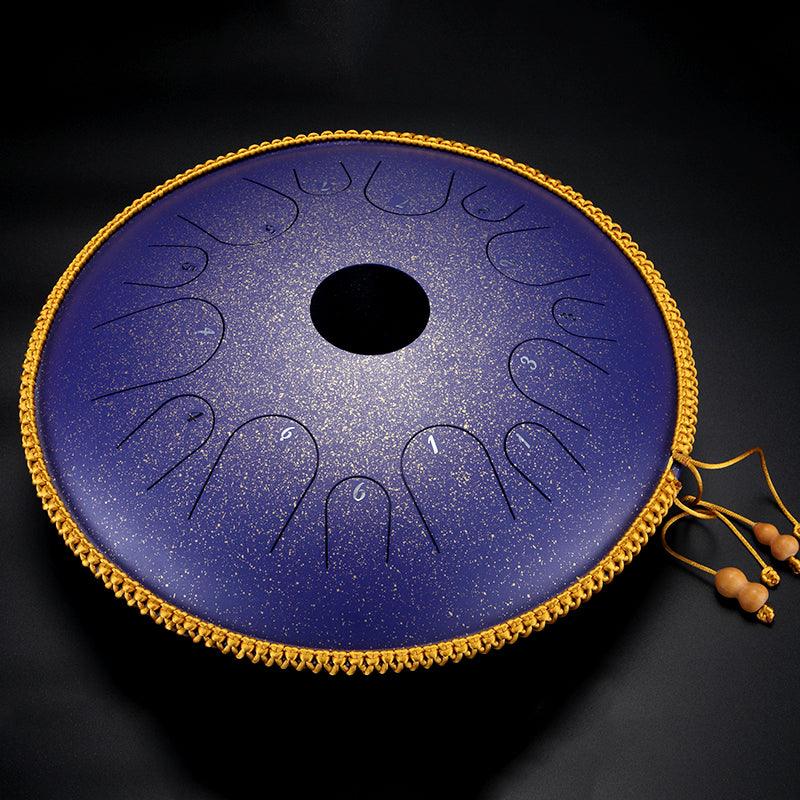 Hluru Steel Tongue Drum tank drum happy drum meditation sound healing musical therapy 14" 14-Note D Major Gold Buy tongue drum Australia