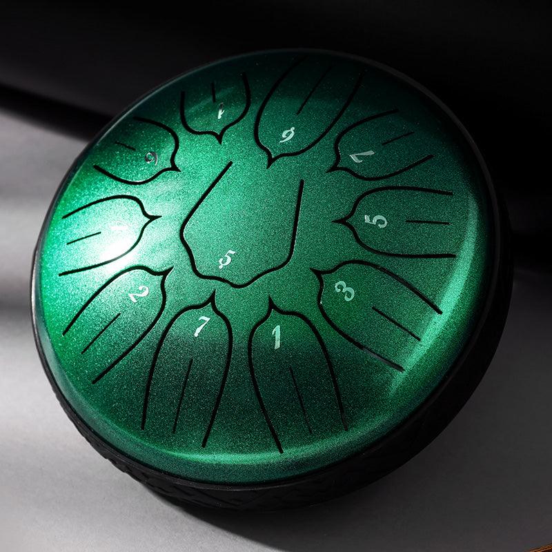Hluru Steel Tongue Drum Mini 6" 11-Note C Major Black sound healing buy steel drum australia