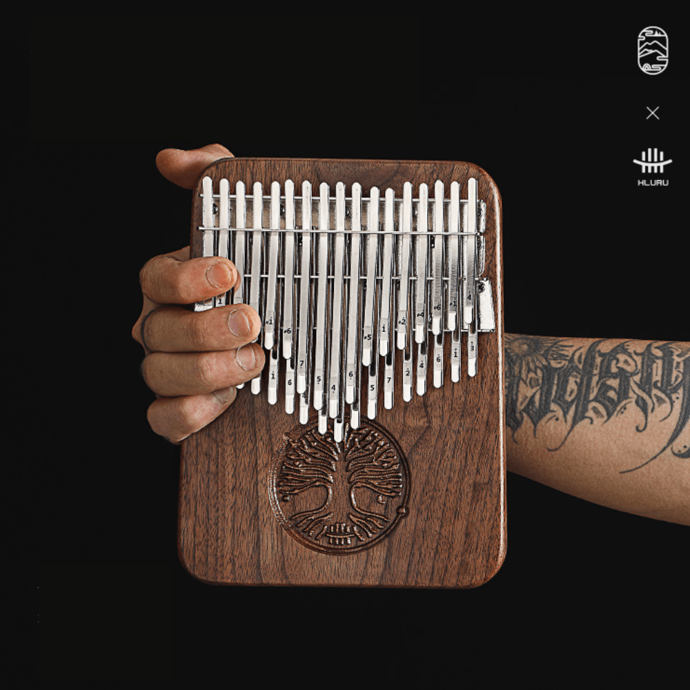 Kalimba 34 Key Chromatic Hluru Tree Of Life w/Case thumb piano mbria buy kalimba Australia