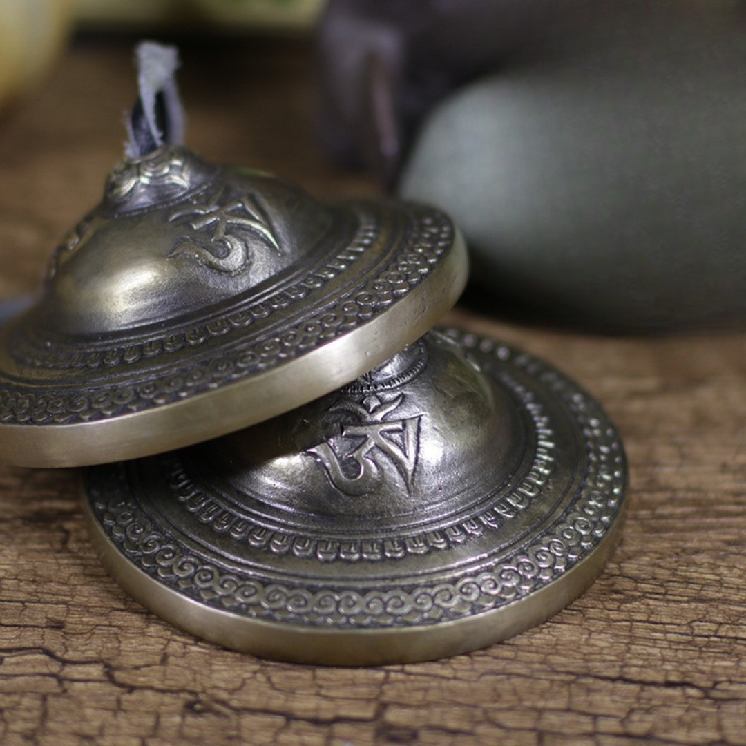 Tibetan Tingsha Handcrafted Large Bronze Om