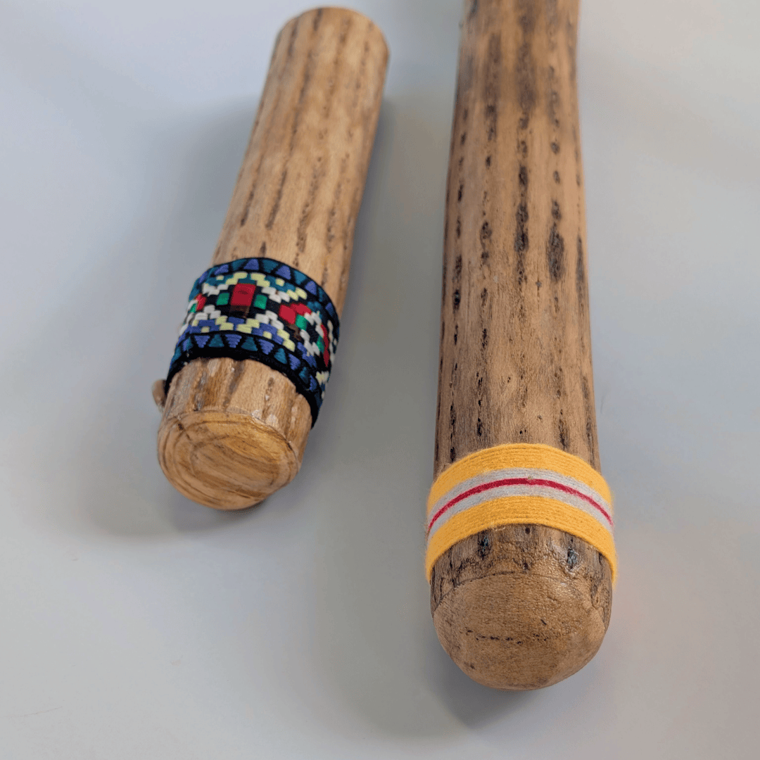 Chilean cactus rainstick handcrafted musical instrument for meditation, relaxation, and sound healing.