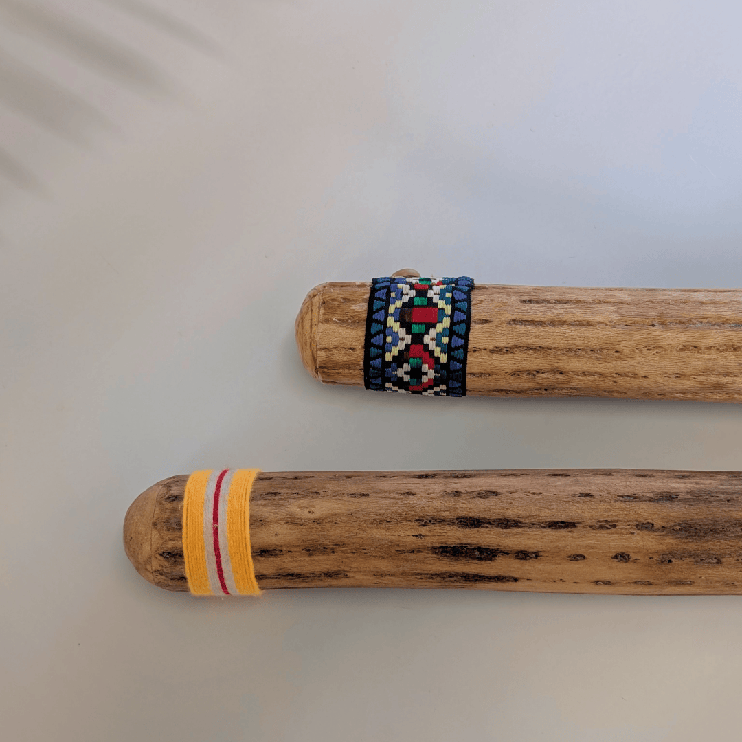 Chilean cactus rainstick handcrafted musical instrument for meditation, relaxation, and sound healing.