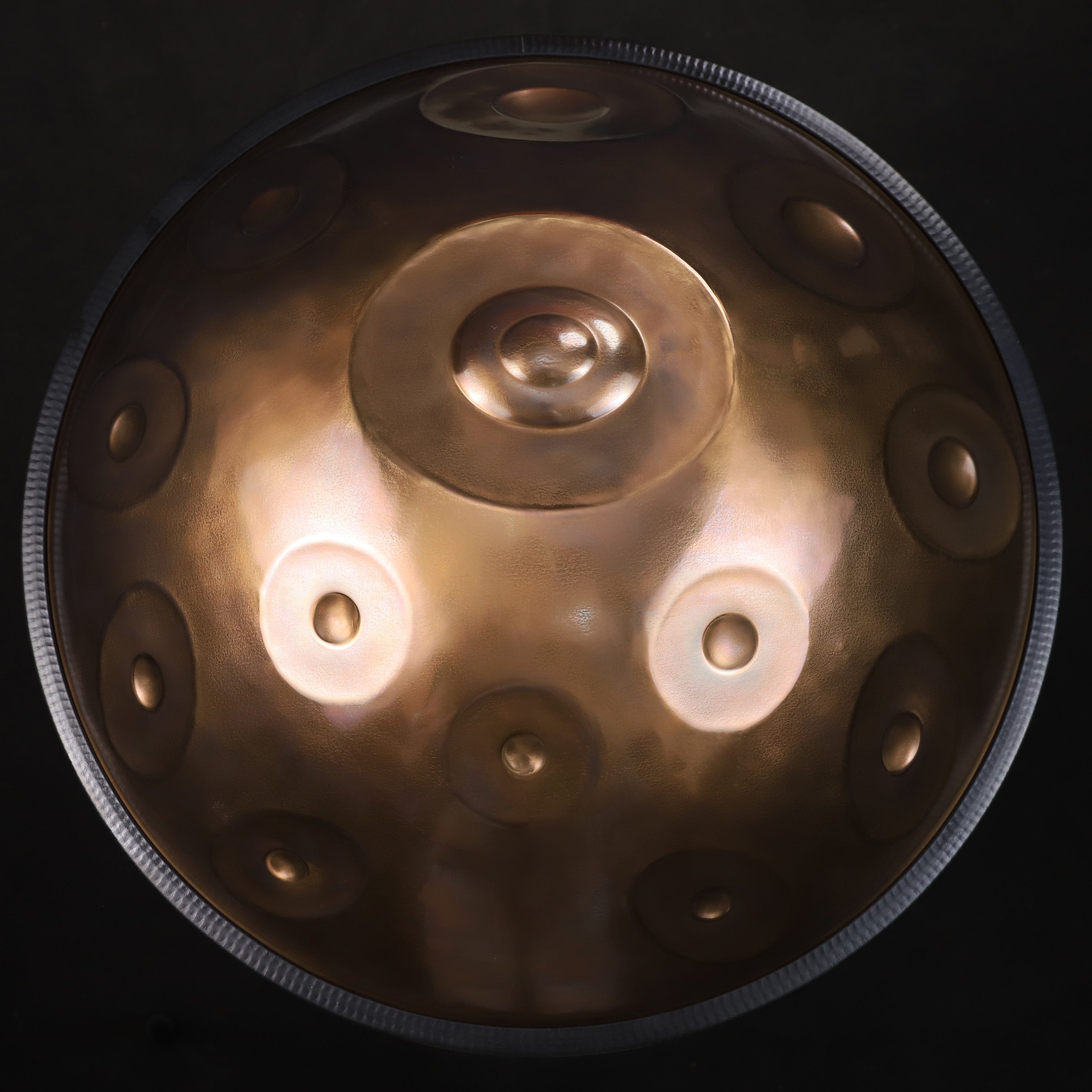 YULA 20-note E Amara handpan 432Hz matte bronze finish