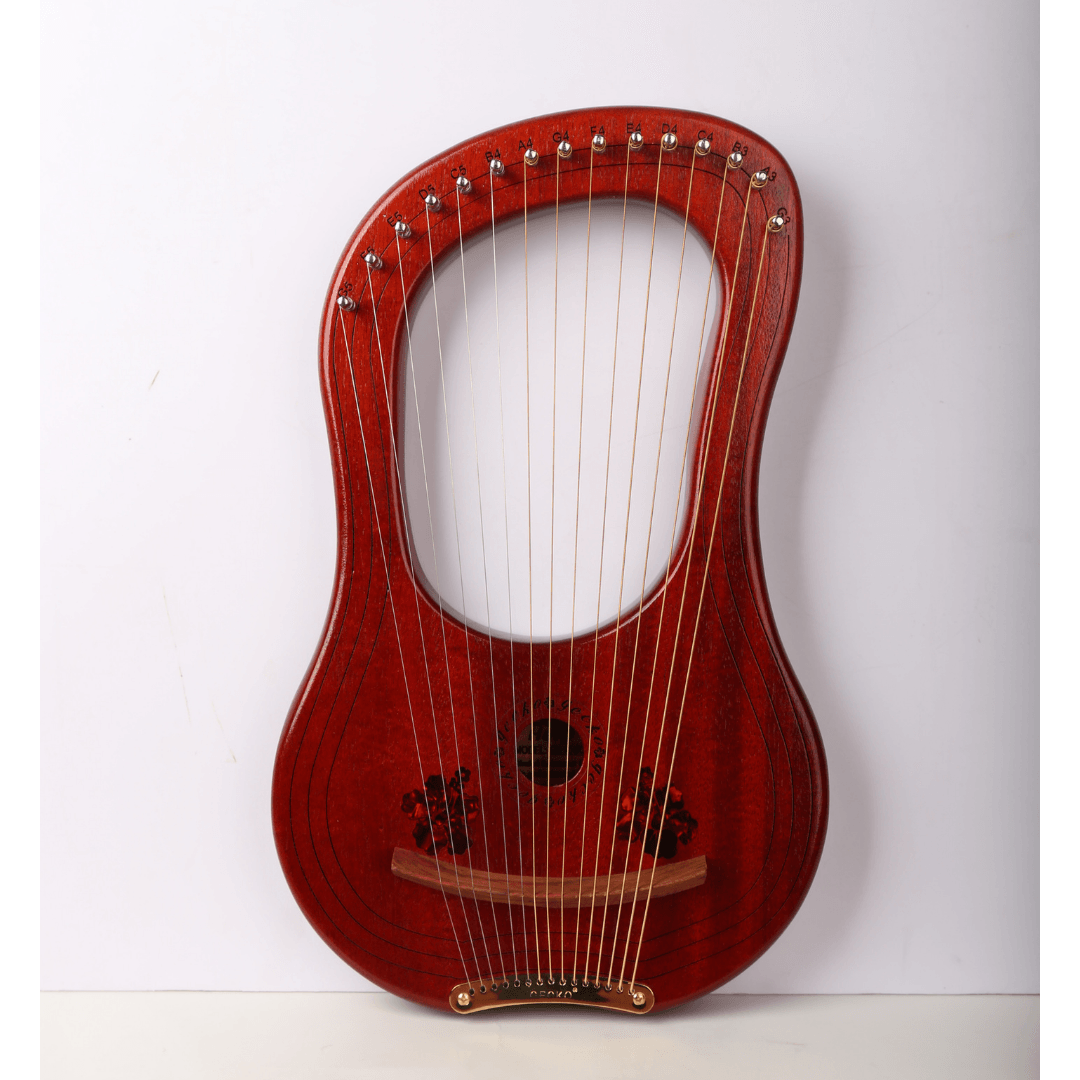 Lyre Harp 15 String GECKO Classic Mahogany with Bag, musical instrument mini harp Irish harp buy harp Australia
