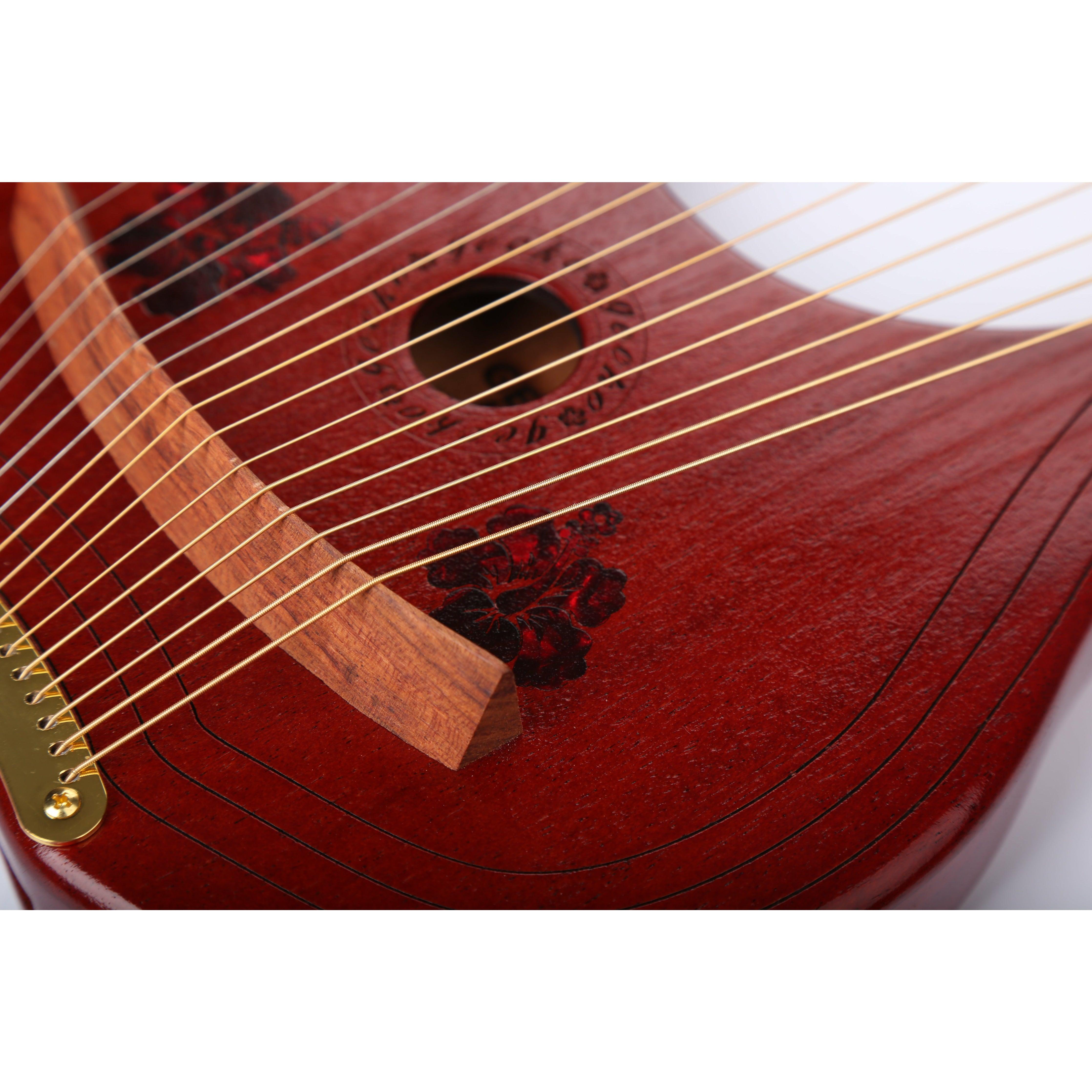 Lyre Harp 15 String GECKO Classic Mahogany with Bag, musical instrument mini harp Irish harp buy harp Australia