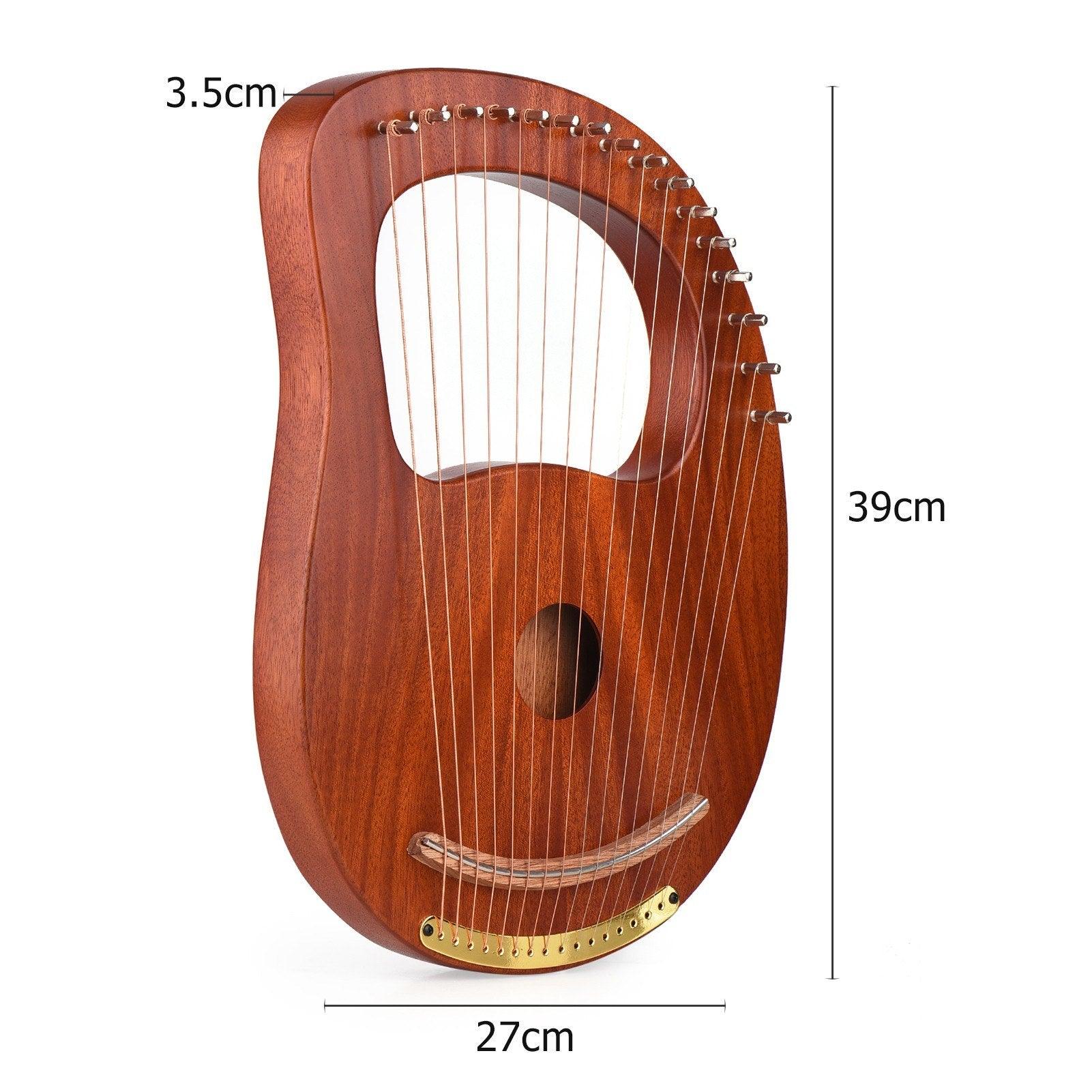 Lyre Harp 16 String Walter Premium Hollow Mahogany w/Bag
