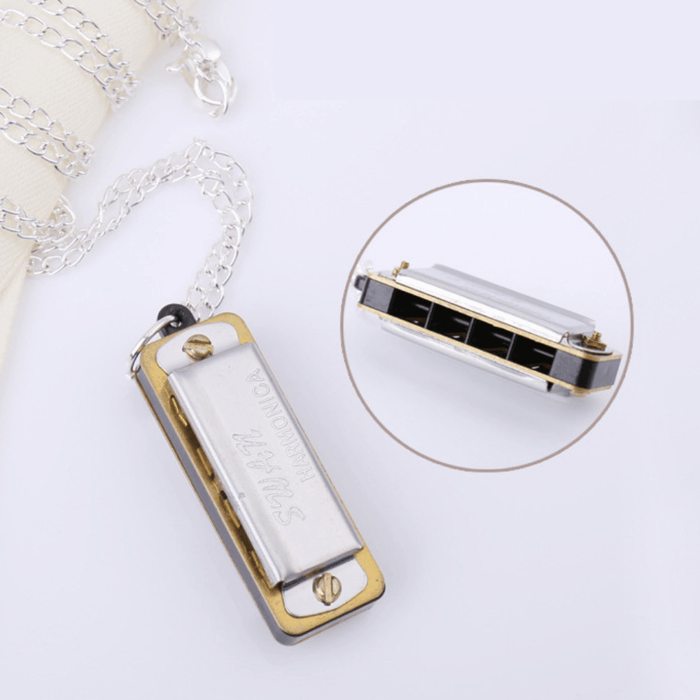 Mini Harmonica Necklace Cute Swan harmonica 8 Tone