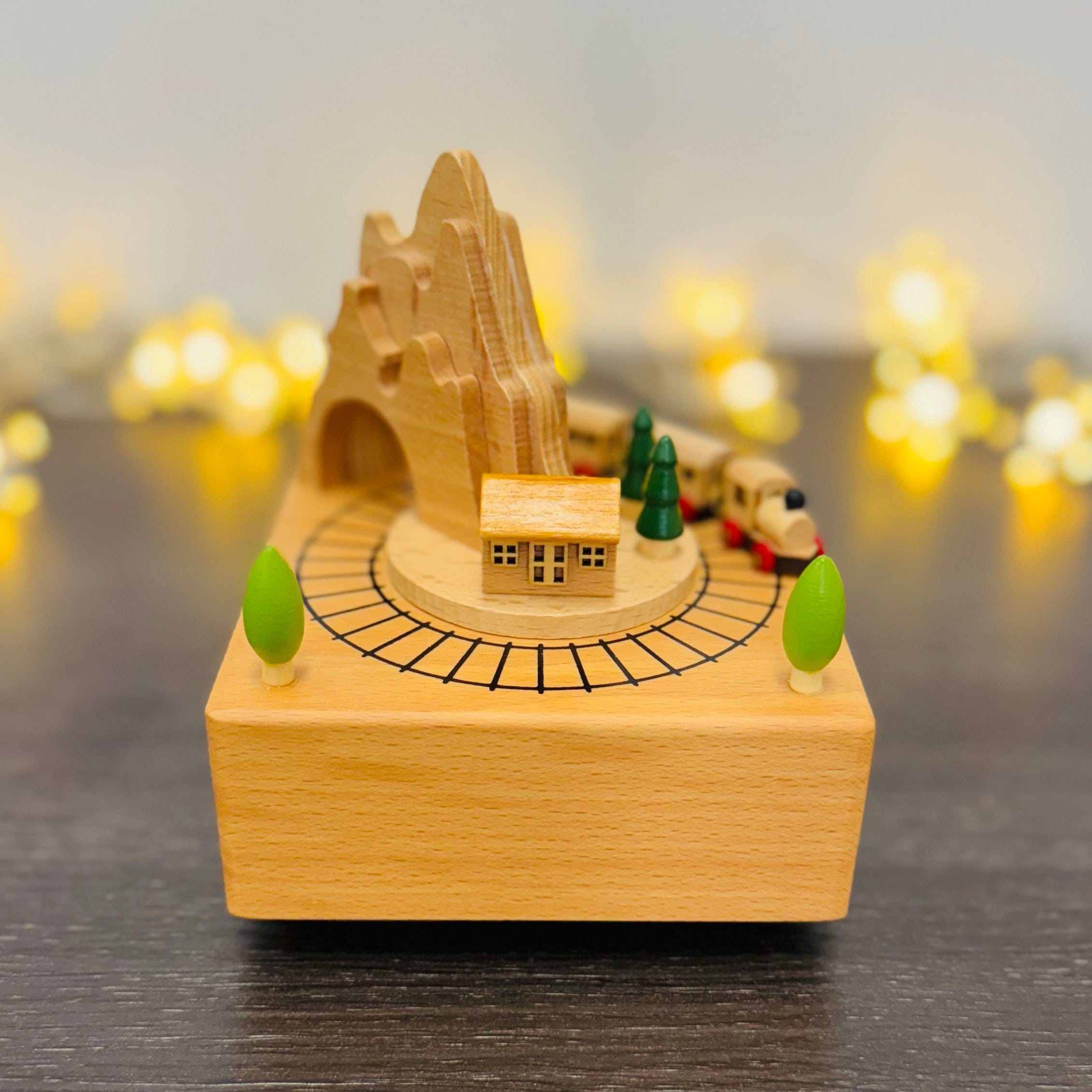 Music Box Handcrafted Wooden Nostalgic Train Ride