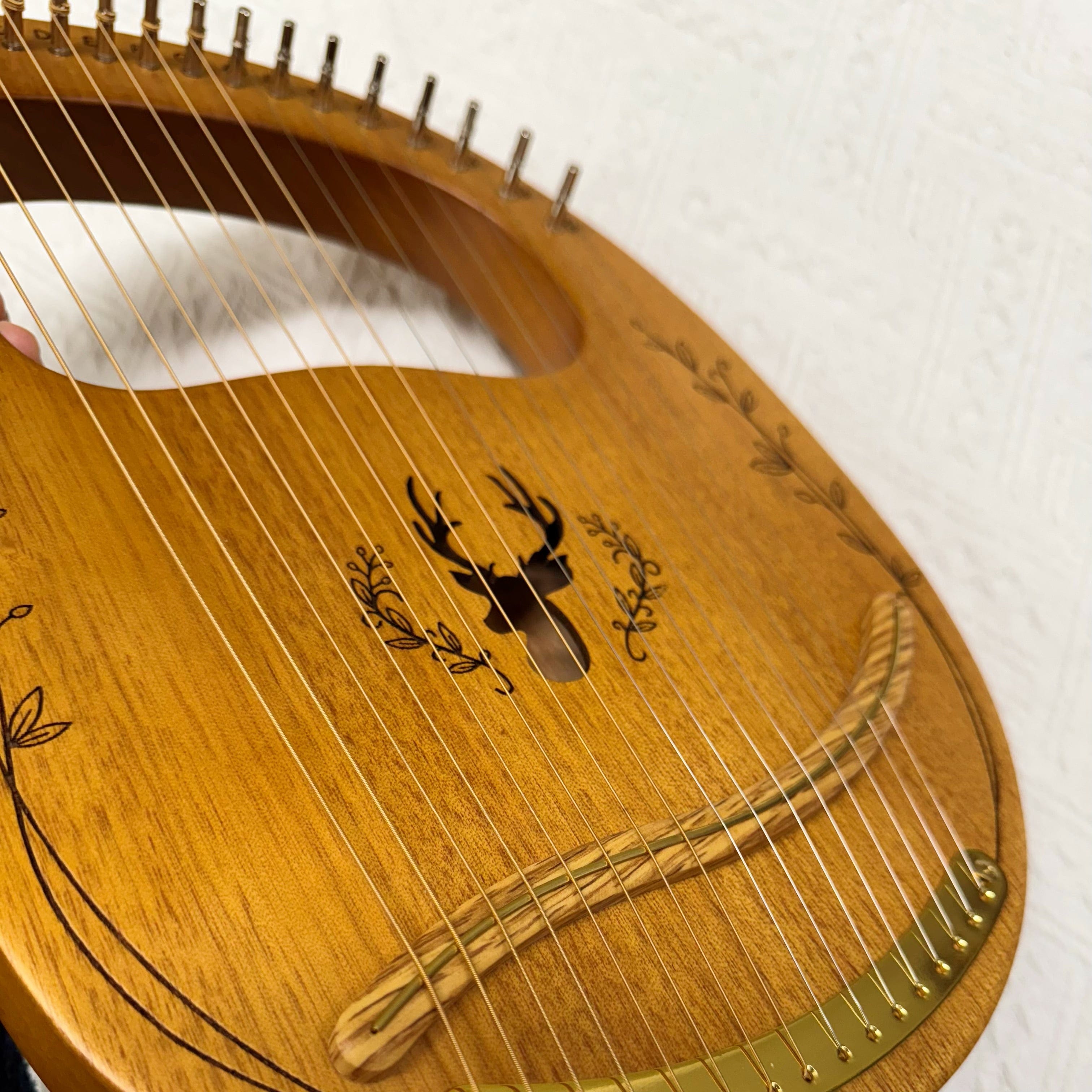 NARA LYRE beginner mini harp 16 String Mahogany w/Bag buy lyre harp Australia