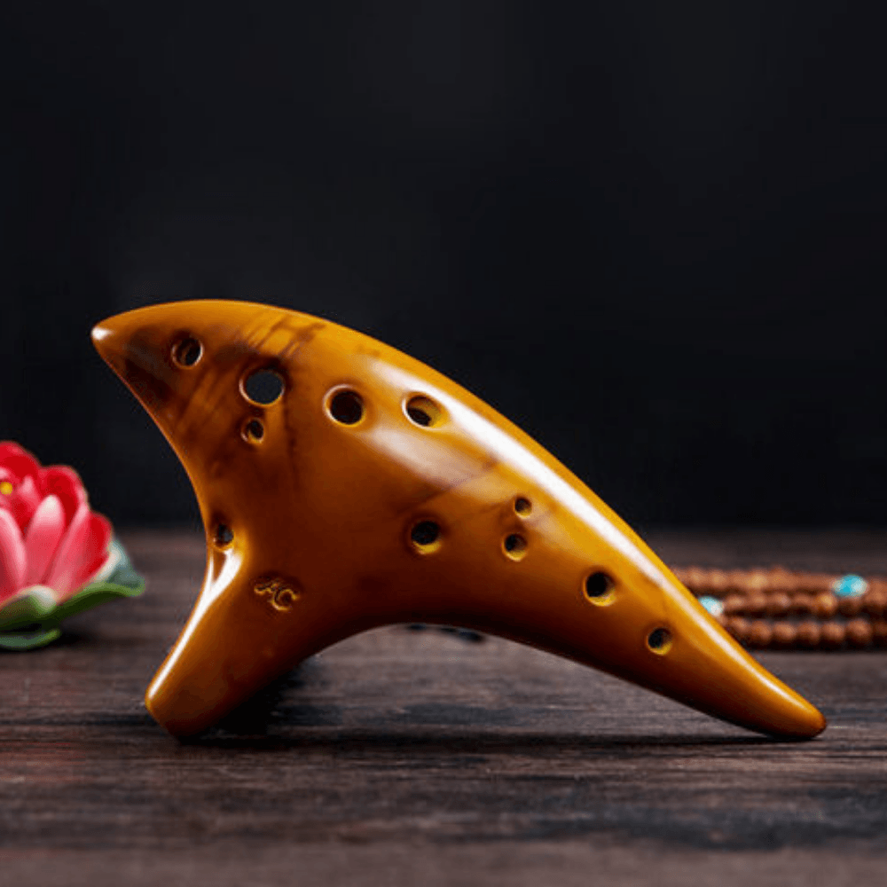 #color_gold Ocarina Premium 12 Hole Alto C With Bag. musical instrument mouth flute. buy ocarina Australia