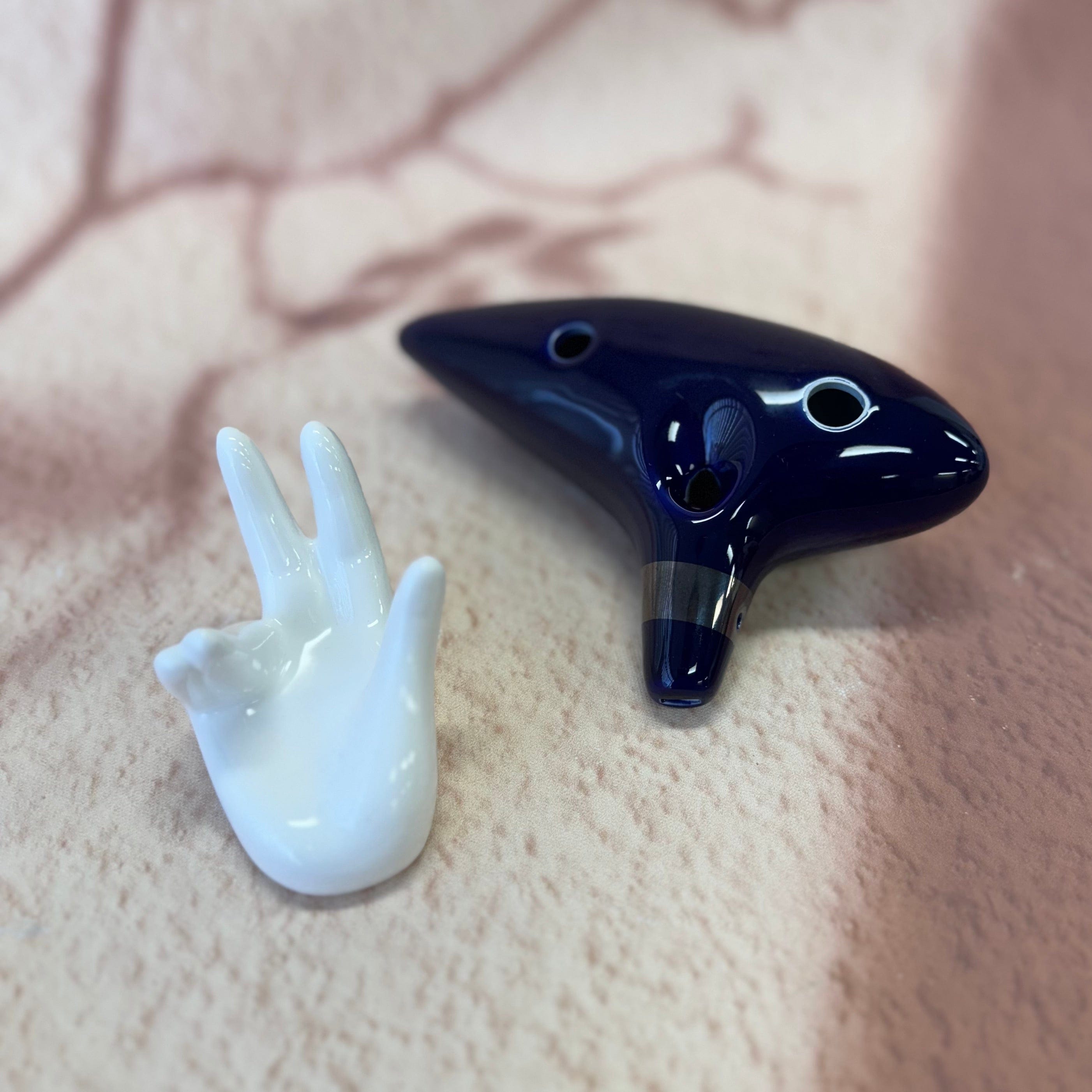 12-Hole Ceramic Ocarina in C – Zelda-Inspired Beginner Flute with Stand, Strap, and Bag beginner ocarina Australia