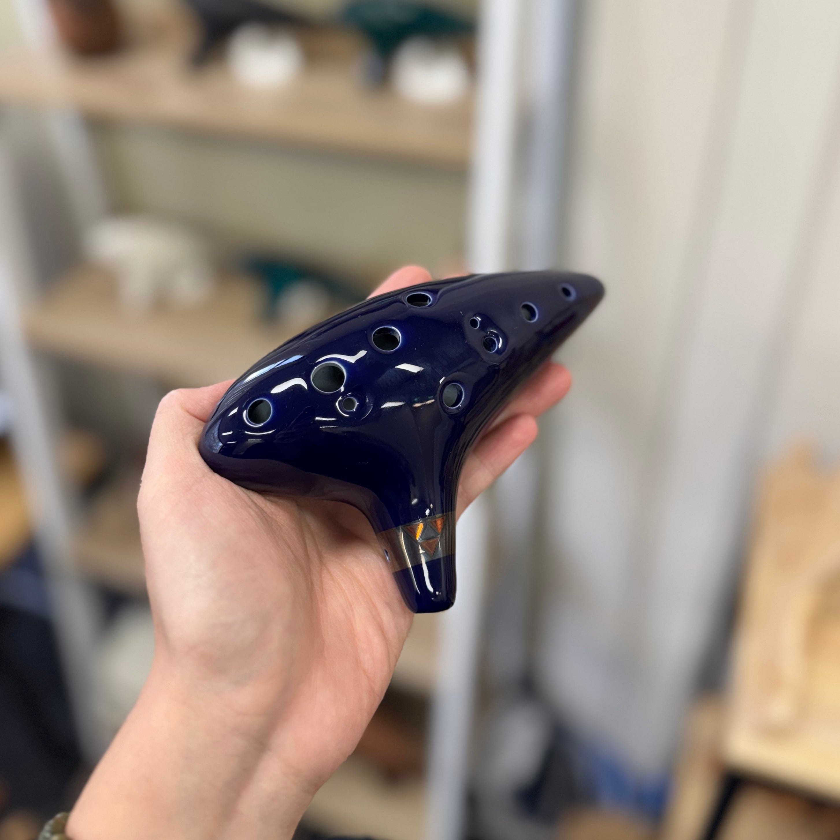 Zelda Ocarina 12-Hole Ceramic Alto C w/stand