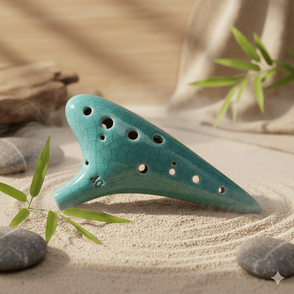 Ocarina Premium 12 Hole Alto C With Bag Blue musical instrument mouth flute