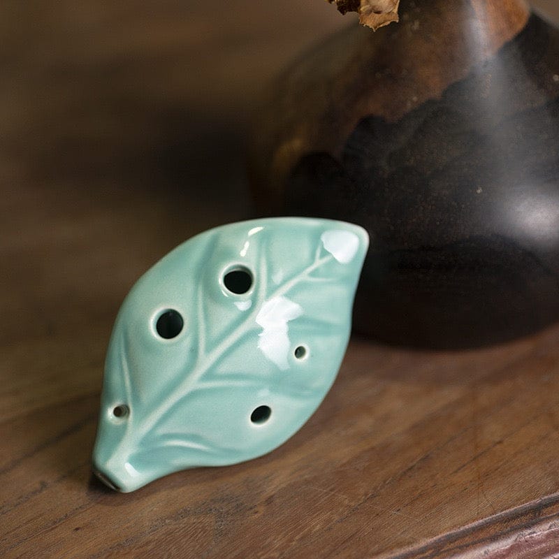 Super Mini Ocarina Necklace 6 Hole Leave