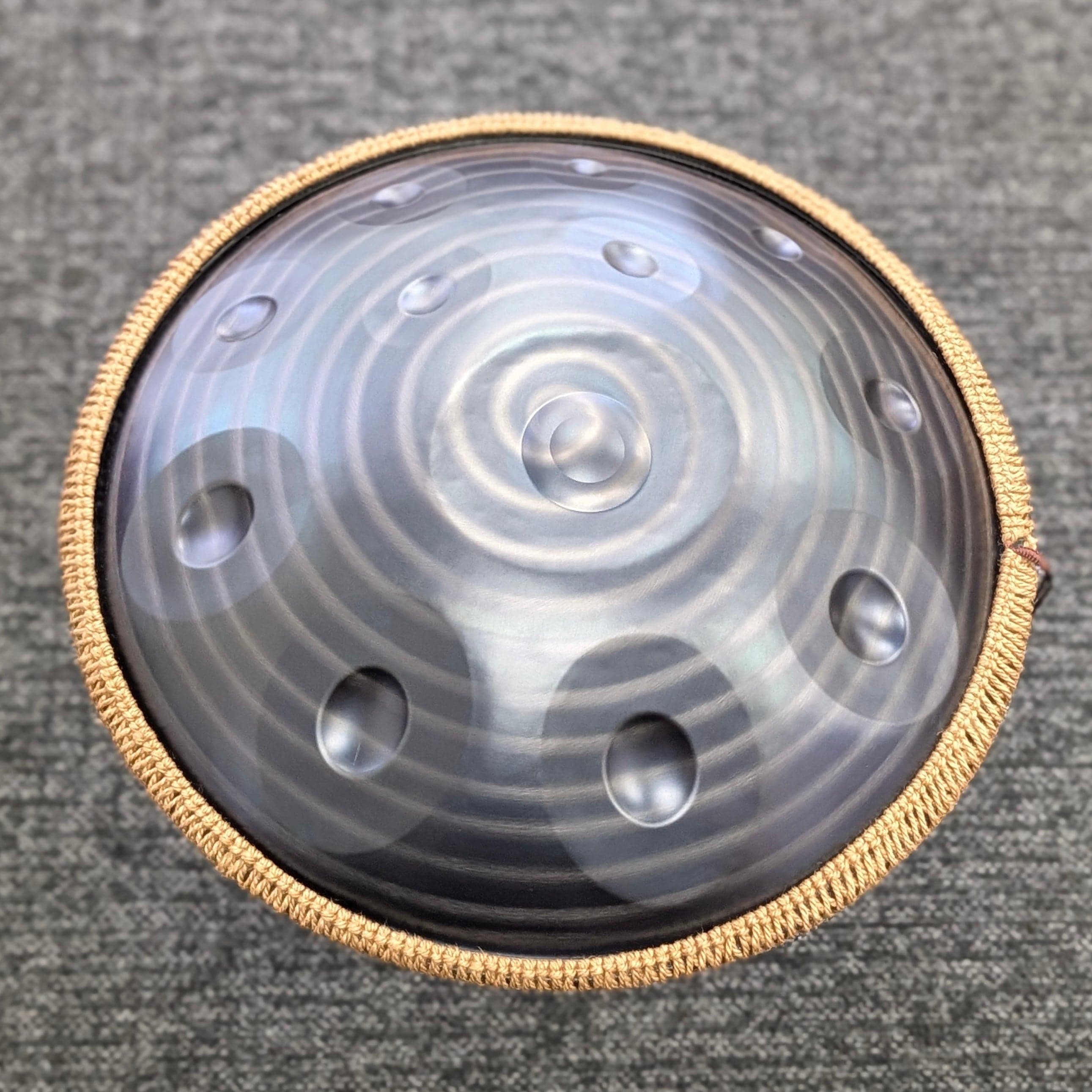 Buy beginner handpan in Australia – 55 cm Mandala 12-note D Kurd handpan, 432 Hz tuning, ideal beginner handpan for meditation, music therapy, acoustic performance, and creative expression.