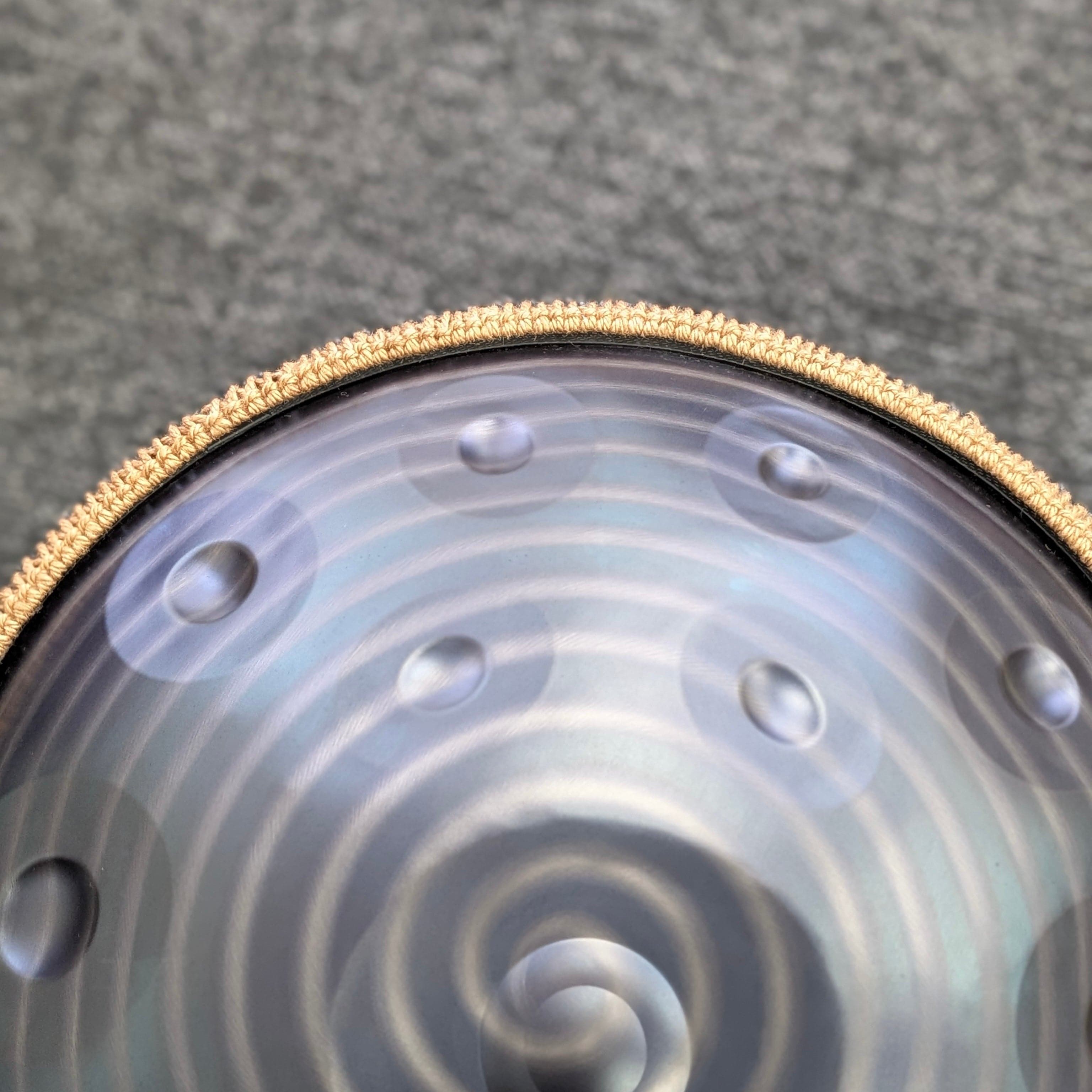 Buy beginner handpan in Australia – 55 cm Mandala 12-note D Kurd handpan, 432 Hz tuning, ideal beginner handpan for meditation, music therapy, acoustic performance, and creative expression.