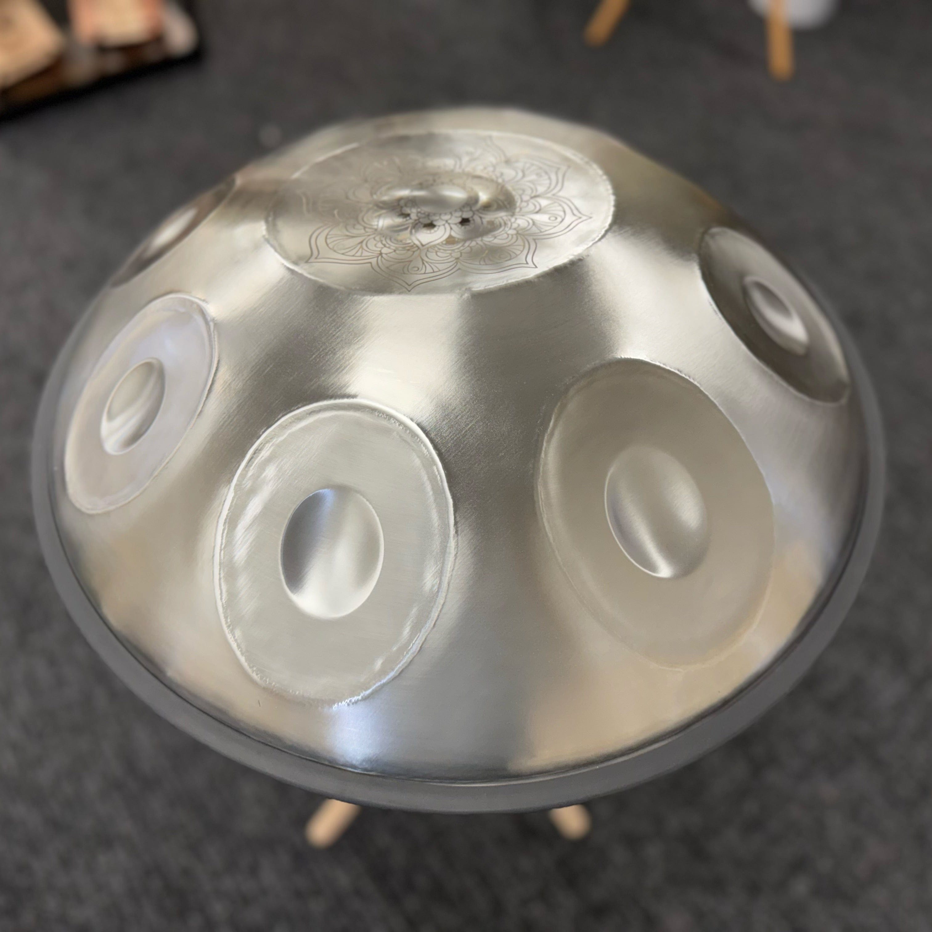 Ugur Handpan 9 Note D Celtic 432 Hz Silver beginner handpan Australia sound healing muscial therapy