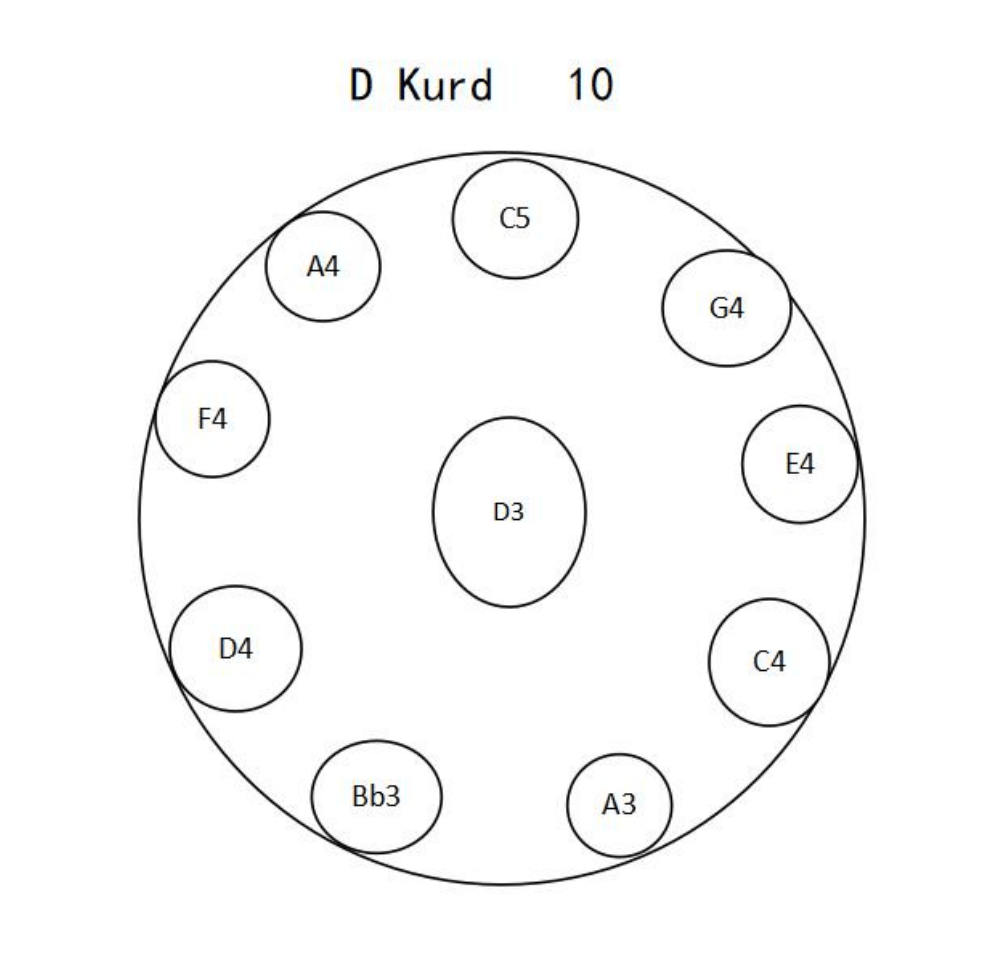 Yula Handpan 10-Note D Kurd Premium 55cm