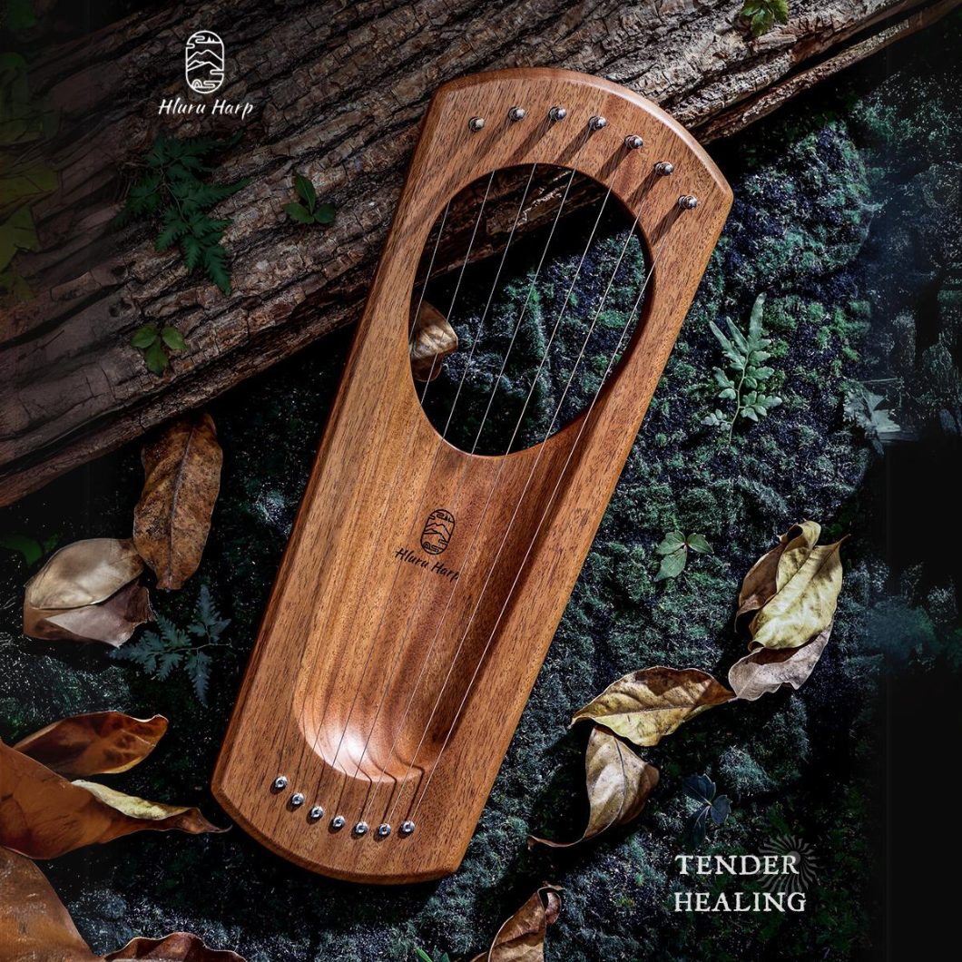 Lyre Harp 7 String Hluru Light On Earth G Major mini harp sound healing musical therapy buy lyre harp australia