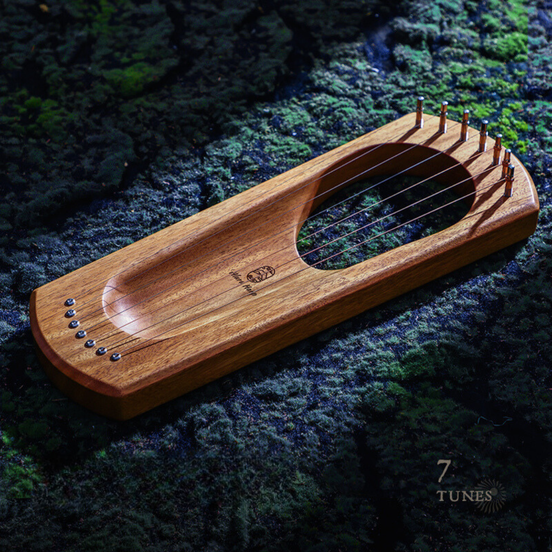 Lyre Harp 7 String Hluru Light On Earth G Major mini harp sound healing musical therapy buy lyre harp australia