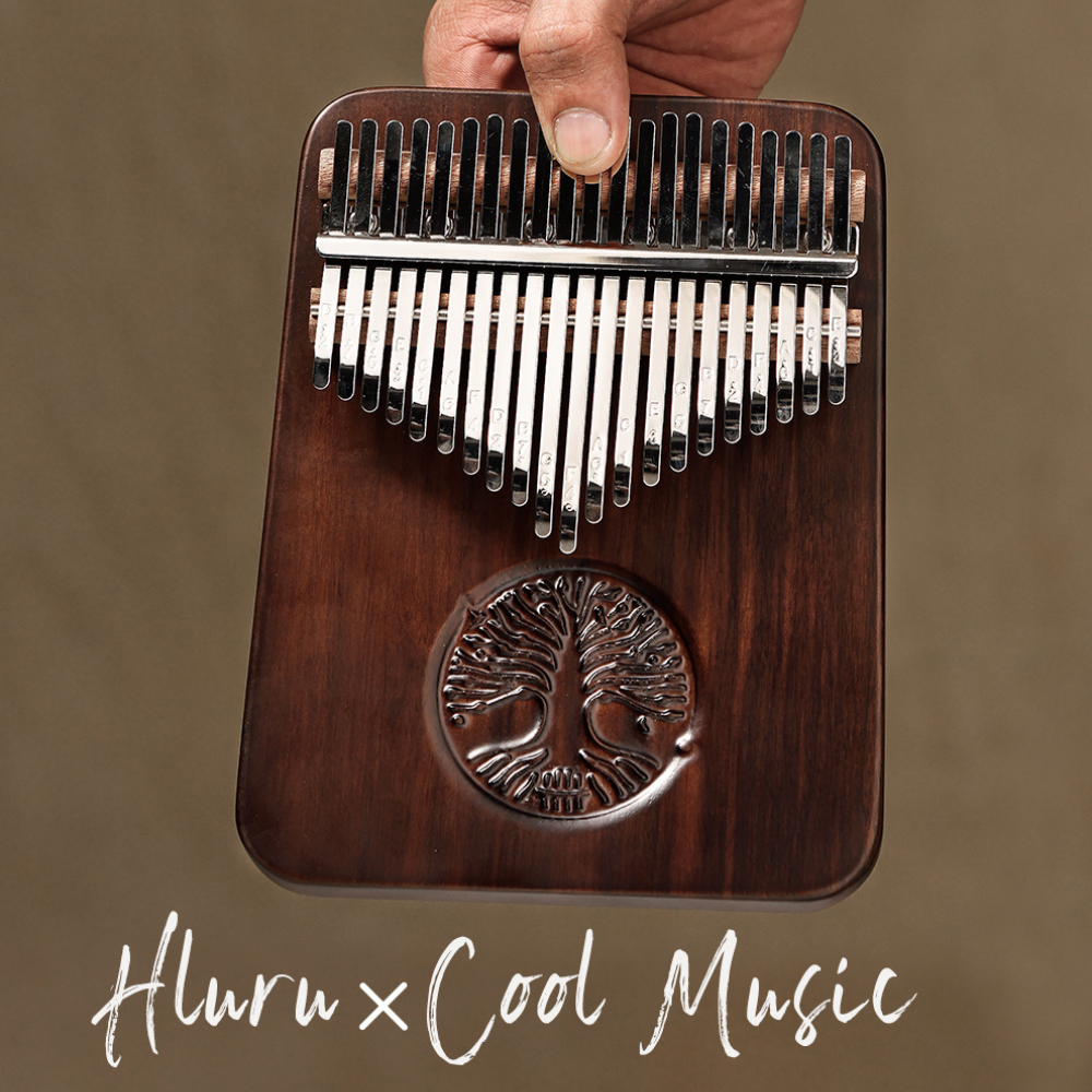 Kalimba 21 Key thumb piano muscial instrument meditation relaxing Hluru Tree Of Life African Walnut w/Case